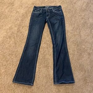 2000’s style low rise bootcut jeans